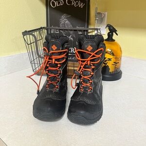 Columbia Kids Black and Orange Boots